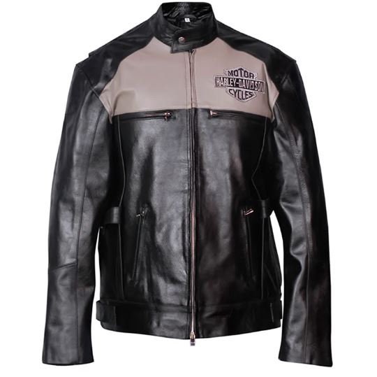 Harley davidson Mens Votary Color Blocked Leather Jacket Etsy