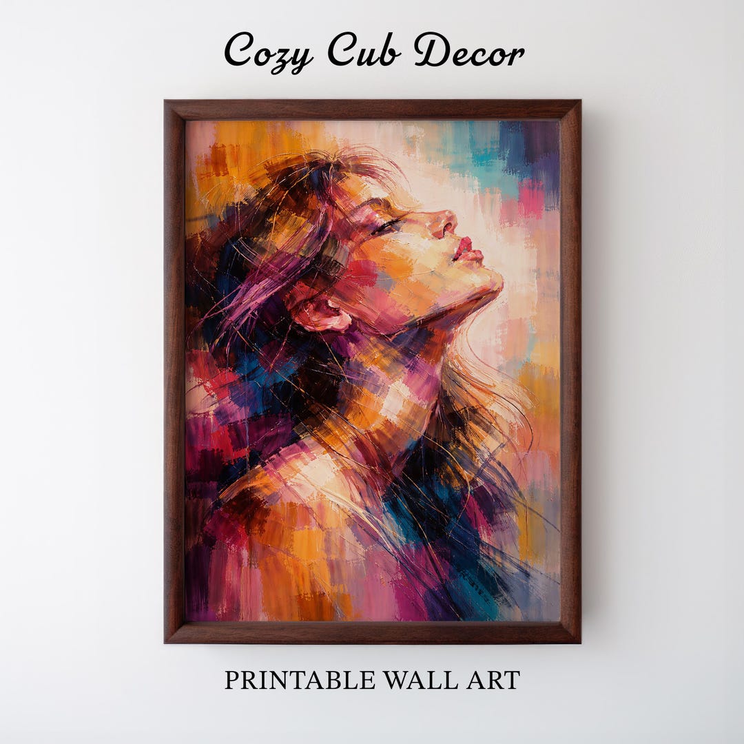 Abstract Woman Portrait, Colorful Modern Art (digital Download) - Etsy