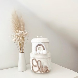 Personalisierter Geschenkkorb, Windelkorb,Baby-Geschenkkorb,Spielzeugkorb Aufbewahrungskorb,Babynamengeschenk,Geburtsgeschenk,Taufgeschenk