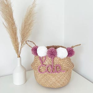 Seegraskorb personalisiert Spielzeugkorb,Aufbewahrungskorb,Kinderzimmerdeko Babyzimmerdeko,Geburt,Taufgeschenk,Babypartygeschenk,Deko