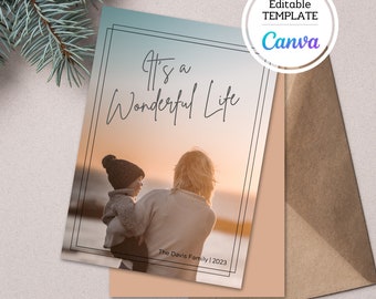Wonderful Life: A Simple Holiday Card Template