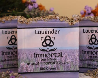 Lavender Handmade Soap Bar: Cold Process, Natural Spa Soap
