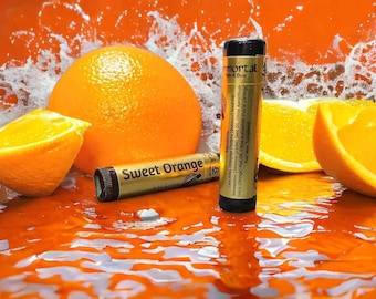 Sweet Orange Lip Balm, Flavored Lip Balm, Beeswax Lip Balm, Chapstick, Babassu Oil, Jojoba Oil, Lip Care, Skin Care, Salve, Gift, Homemade
