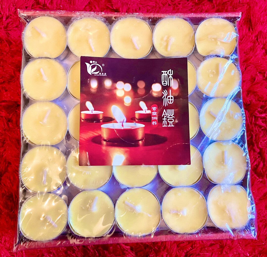 Ghee Tea Lights Candles Box Contains 100 Etsy UK