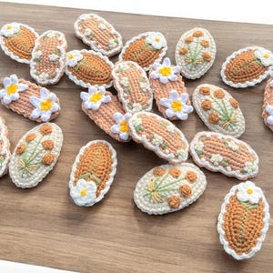 4pc Handmade Hair Clip Gift Set - Crochet Daisy Flower Snap Barrette - Cute Hair Bow Accessory for Women & Girls