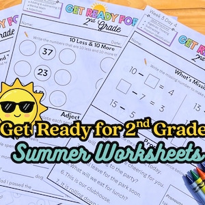 Get Ready For 2nd Grade Summer Math Language Arts Worksheets: Daily Practice Pages (Digital Download)