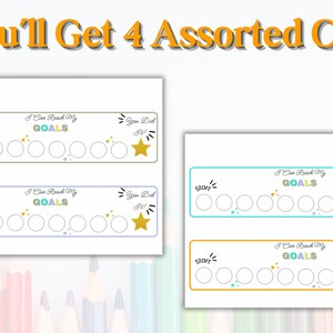 Goal Sticker Chart Rewards Chart Habit Tracker Chore Chart Discipline ...