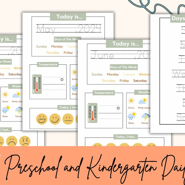Daily Calendar kindergarten and preschool