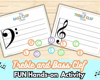 FUN Hands-On Activity for Music lessons Music Notes Practice