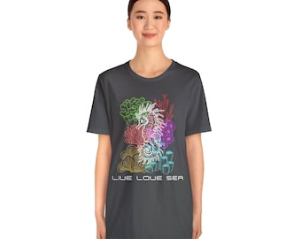colorful seahorse Unisex Jersey Short Sleeve Tee