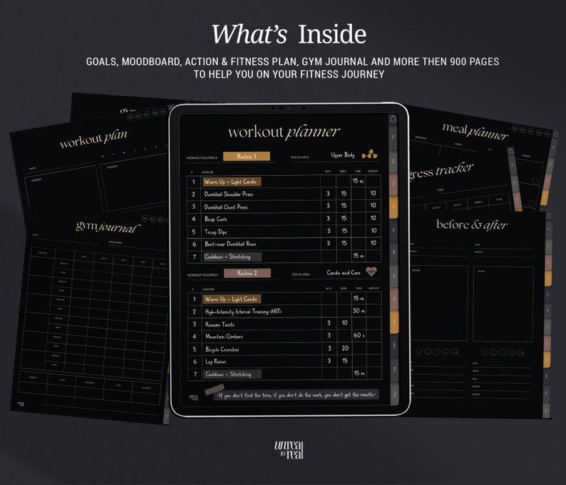 Digital Weight Loss Journal, Fitness Planner | Workout & Meal Tracker ...