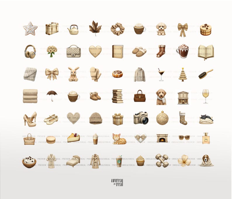 ios18 Anpassade Emoji-klistermärkesikoner | Beige estetiska iPhone-ikonpaket | Digitala planeringsklistermärken | Söta appikoner | Flickiga illustrationer bild 2