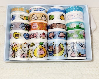 20 Set Kawaii Washi Tape for Endless Creativity! 0.59", 0.39" and 1.18" width - Scrapbook, Embelishment, Journaling