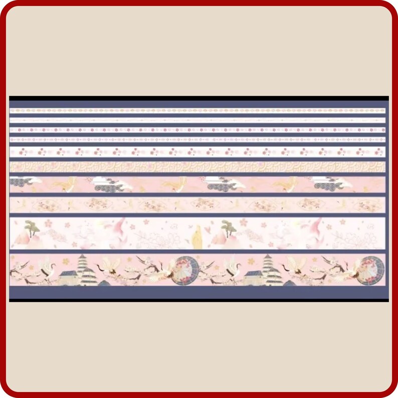 Lot de 100 rubans adhésifs Asia Washi pour une créativité sans fin 0,59, 0,39, 0,19 et 1,18 de largeur x 78 2 m de longueur Scrapbooking, embellissement, journalisation image 9