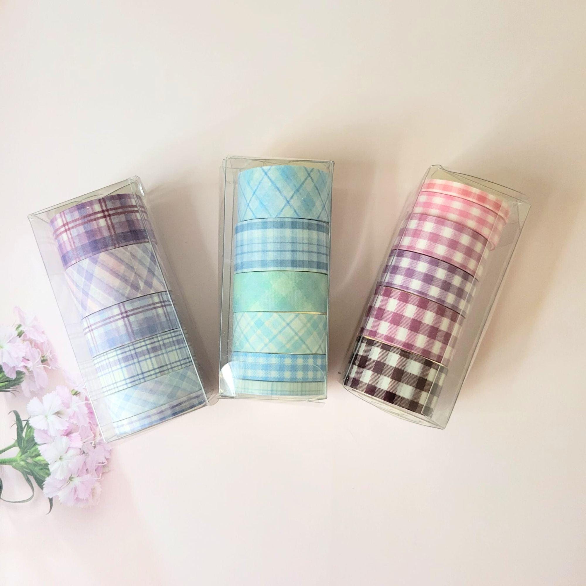 Store Closing Sale - 6 rolls of Plaid Print  Masking Tape / Washi Tape. Perfect for DIY Crafts, Scrapbooking, Journals, Packaging and more