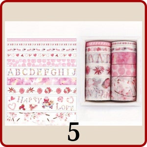 10 rolls of floral-themed Masking Tape / Washi Tape. Perfect for DIY Crafts, Scrapbooking, Journals, Packaging and more 5