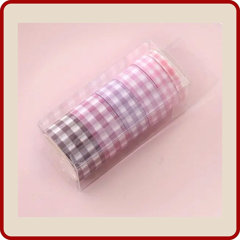 6 rolls of Plaid Print Masking Tape / Washi Tape. Perfect for DIY Crafts, Scrapbooking, Journals, Packaging and more Integrated Plaid