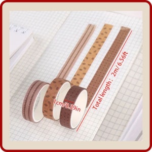 5 Rollen Elegant Print Masking Tape / Washi Tape. Perfekt für DIY Handwerk, Scrapbooking, Journals, Verpackung und mehr Bild 3