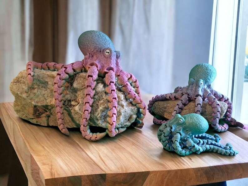 Octopus Articulating 3D Print Etsy