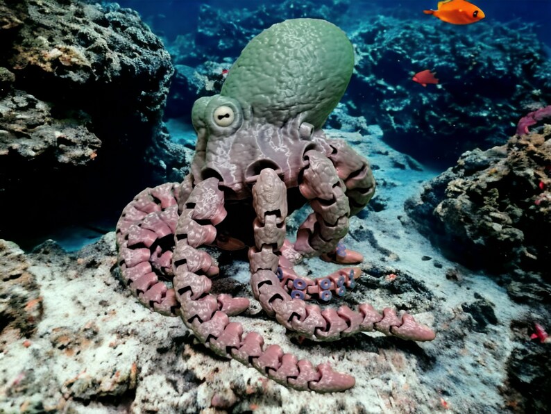 Octopus Articulating 3D Print Etsy