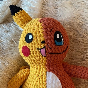 Pikamander Crochet pattern, Crochet Video Game Pattern, Unique nerdy crochet pattern, DIGITAL PATTERN ONLY