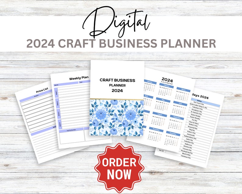 Craft Business Planner, Small Business Template for Shows &amp; Fairs ...