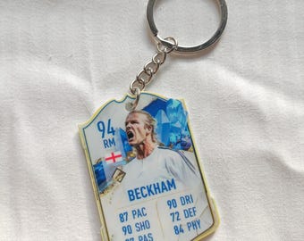 Llavero de David Beckham King Icon de Inglaterra para Fut Card / Regalo Premium para Él / Llavero Acrílico / Nivel Icono más alto / Regalo Icono de EA Sports
