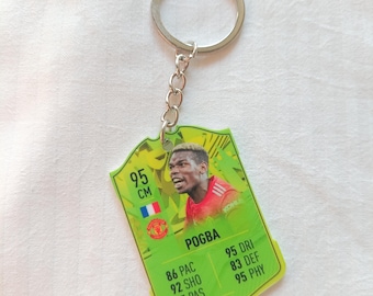 Pogba Manchester United 95 CM FC20 Fotbollskort Nyckelring Nyckelring