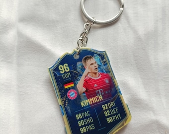 Joshua Kimmich Bayern Munich Fut Card Keychain | Football Gift for Him | Acrylic Keychain | Germany Captain | Bundesliga Card Gift