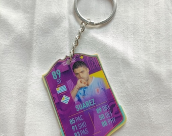 Luis Suarez Uruguay VM-nyckelring | Fotbollspresent till honom | Akrylnyckelring | Uruguay-legend | VM-utgåva