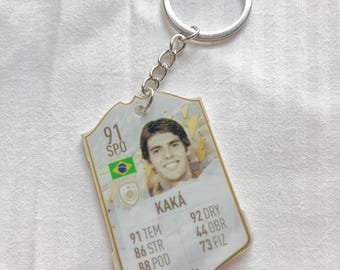 Kaka Brazil Legend Fut Card Keychain | AC Milan Gift for Him | Acrylic Keychain | Ballon d Or Winner | Brazil Football Legend Gift