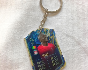 Mane Liverpool 96 LW FC20 Fotbollskort Nyckelring Nyckelring