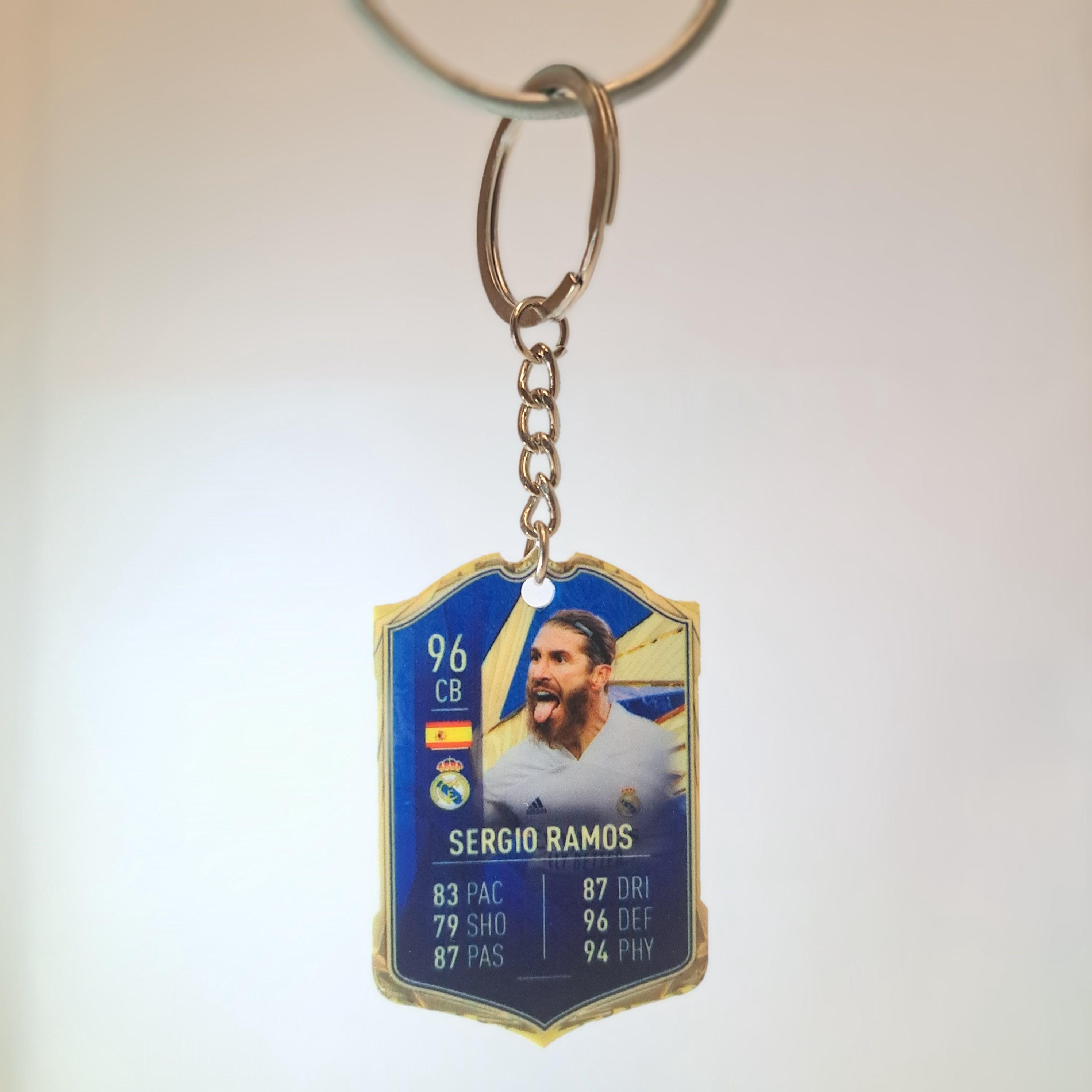 【レア】Real Madrid Sergio Ramos  Sergio Ramos Fut Card Keychain | Real Madrid Gift for Football Fan