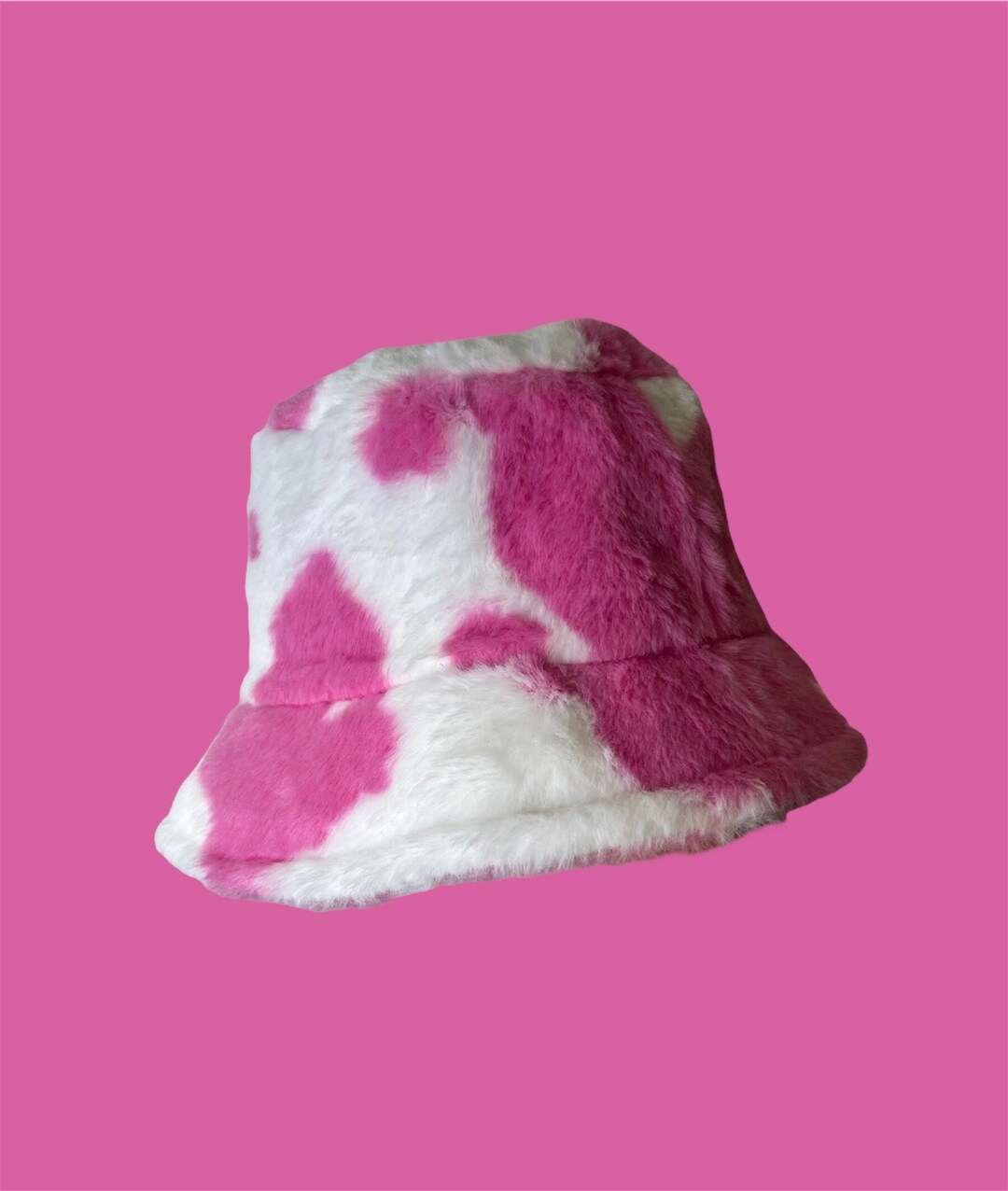 Furry Bucket Hat, Faux Fur Bucket Hat, Bucket Hat, Pink Bucket Hat ...