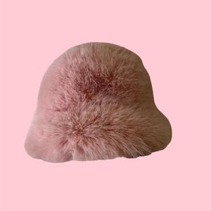 Pink Furry Bucket Hat, Faux Fur Bucket Hat, Bucket Hat, Pink Bucket Hat, Pink Hat, Furry Pink Hat, Girlfriend Gift, Valentines Day Gift