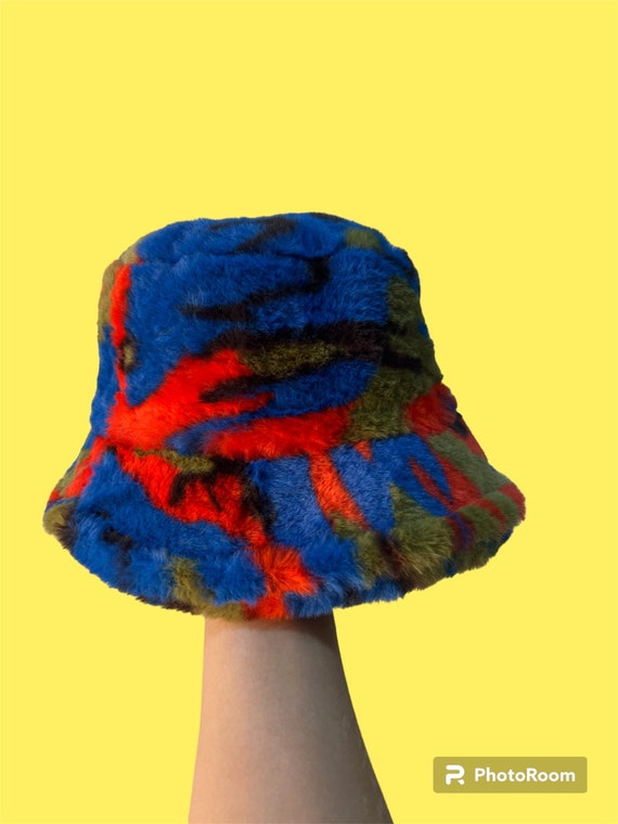Fur Bucket Hat in Multicolor s-l400.jpg main image 4