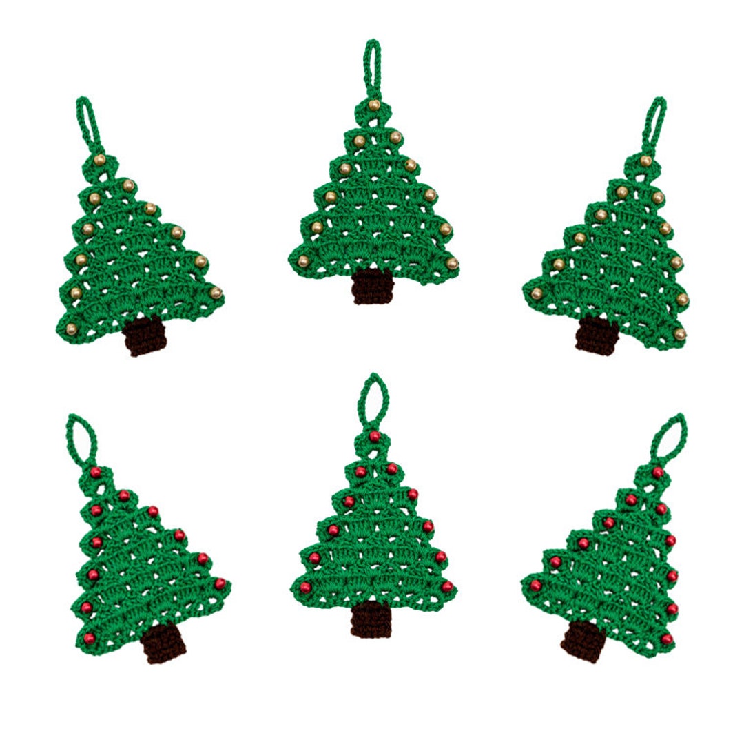 CHRISTMAS TREES Set of 6 Christmas Trees Decorationxmas Etsy