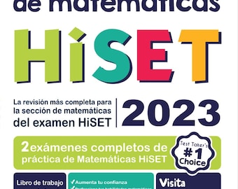 Libro de práctica de matemáticas HiSET 2023 (edición en español)