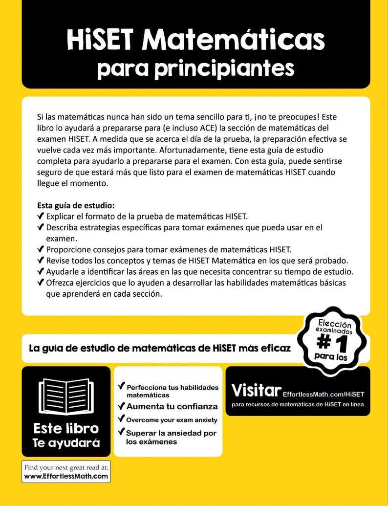 HISET Matemáticas Para Principiantes - Etsy
