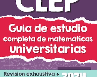 CLEP College Math Study Guide: Practice Tests + Online Resources (Spanish Edition)