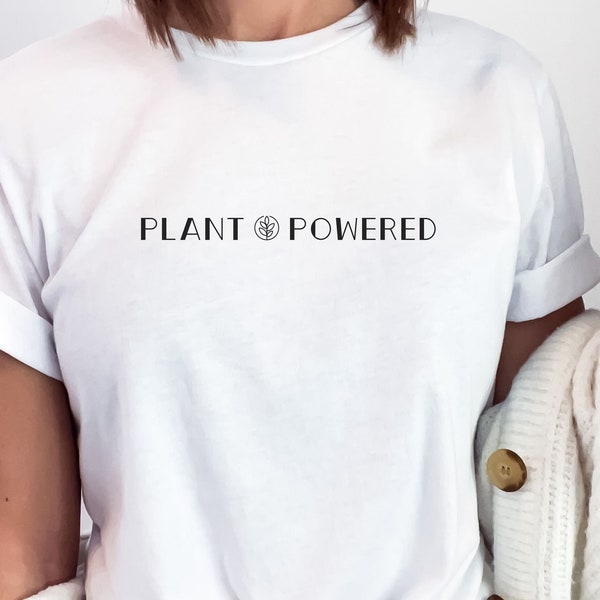 Plant Powered Shirt, Plant Based, Vegan Shirt, Gifts for Vegans, Vegetarian, Vegan Saying Tee, Cute Vegan, Herbivore, Run on Veggies