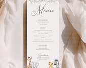 Safari Baby Shower Menu, Custom Jungle Baby Eucalyptus Food List Template, Printable Wild One Menu Card CANVA DIY Digital Download, BS003A