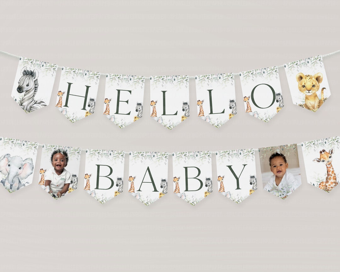Personalised Safari Birthday Bunting Banner – 3m Cardboard Garland For 1st, 2nd, 3rd Birthdays, Jungle Theme