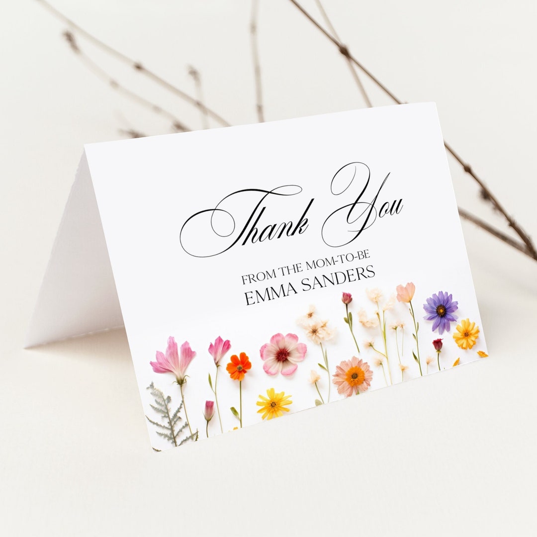 Foldable Thank You Card Template Editable Place Cards Printable Foldable Thank You Card Template Editable Place Cards Printable