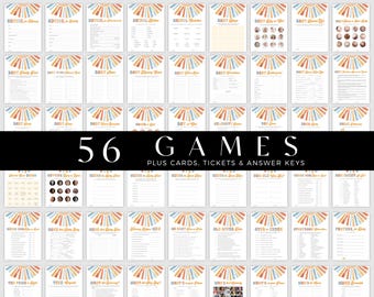 Here Comes The Son Baby Shower Games Printable, Fully Editable 80+ Games Signs Tickets Bundle with Answer Keys, Sunshine Baby Shower Games