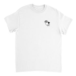 Maglietta unisex ricamata Super Cat, divertente maglietta con gatto dei cartoni animati, regalo per gli amanti dei gatti, per lui e per lei, maglietta da supereroe, casual e stravagante, personaggio animale.