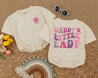 Custom Daddy&#39;s Little Lady Romper, Daddy&#39;s Girl Toddler T-Shirt, Daddy&#39;s Little Girl Bodysuit, Toddler Girl Shirt, Pregnancy Announcement