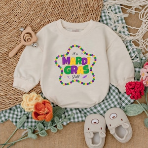 It&#39;s Mardi Gras Y&#39;all Romper, Cute Mardi Gras Bodysuit, Mardi Gras Baby Outfit, Happy Mardi Gras Baby Clothes, Mardi Gras Outfit for Kids