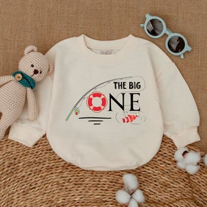 O-Fish-Ally One Birthday Romper, The Big One Bodysuit, Ofishally One 1st Birthday Outfit, Fishing First Birthday Clothes, Smash Cake Outfit