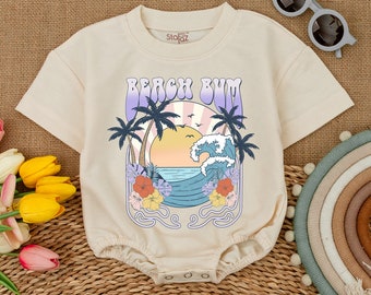 Beach Baby Bodysuit, Summer Beach Romper, Baby Summer Clothes, Hipster Baby Clothes, Hawaii Baby Outfit, Beach Trip, Newborn Baby Outfit